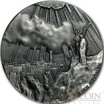 Niue Island NEW JERUSALEM series BIBLICAL Silver coin $2 High relief 2015 Antique finish 2 oz